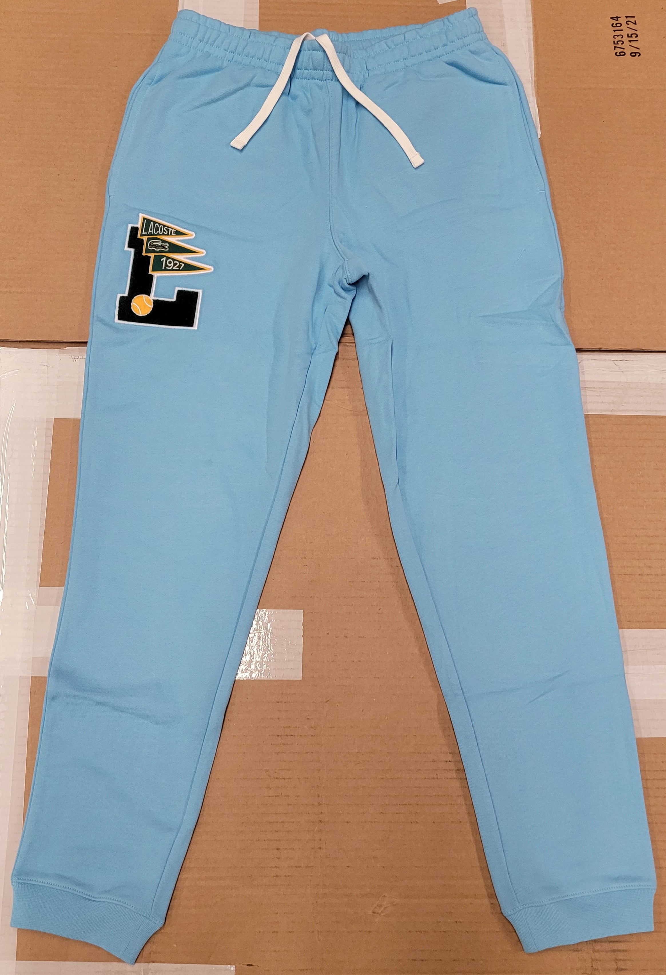 $125 Lacoste Men's Varsity Cotton Joggers Sweatpants, Barbeau Blue, Sz 6-XL - Walmart.com