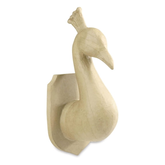 DecoPatch Paper Mache Animal Head Trophy - Peacock