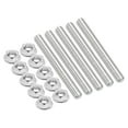 thumbnail image 1 of Uxcell 5Pcs 5/16"-18x60mm Threaded Rods with Hex Nuts, 304 Stainless Steel Fully Threaded Rod Right Hand Threads with 10Pcs Flange Nut for Clamps Hangers U-Bolt, Silver Tone, 1 of 7