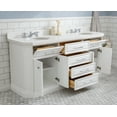 thumbnail image 3 of Water Creation Palace 72" Hardwood Double Bathroom Vanity in Pure White/Chrome, 3 of 11