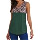 thumbnail image 4 of Camiseta sin mangas con cuello en V y estampado de leopardo Camiseta sin mangas de verano para mujer, Verde, XL Inevent AP002393-04, 4 of 6