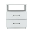 thumbnail image 5 of Xukmct Nightstand with 1 Open Shelf and 2 Drawers, Beside Table for Home, Living Room, White, 5 of 7