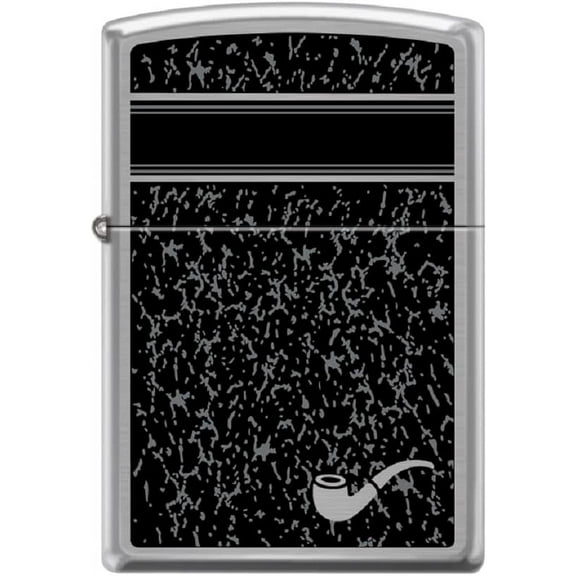 Zippo Lighter- Pipe Design Pipe Insert Windproof Lighter (Brushed Chrome #Z5524)