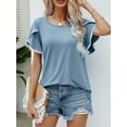 thumbnail image 4 of Musefolio Womens Casual Loose Tulip Sleeve Top Summer Relaxed Fit Shirt S-XL, 4 of 6