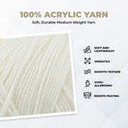 Mary Maxim Maximum Value Acrylic Cream Yarn for Crocheting, Knitting 474 Yds, Aran