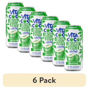 Vita Coco Coconut Juice Original with Pulp, 16.5 fl oz, 6 Pack