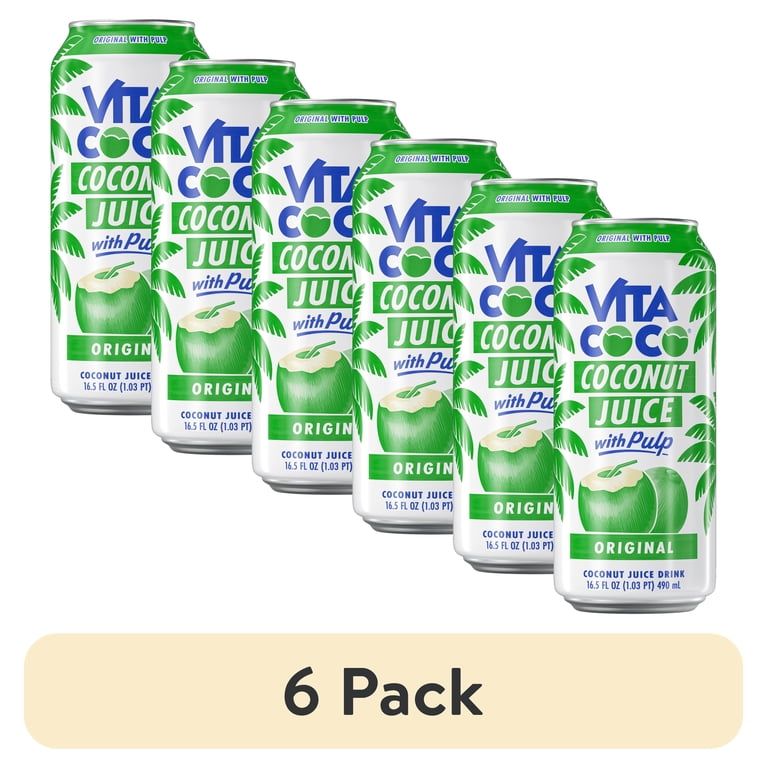 Vita Coco Coconut Juice Original with Pulp, 16.5 fl oz, 6 Pack photo 1