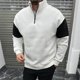 thumbnail image 1 of Ceisia Men's Casual Striped Half Button Round Neck Pullover with Pocket Daily Fashion Top Gift, 1 of 5