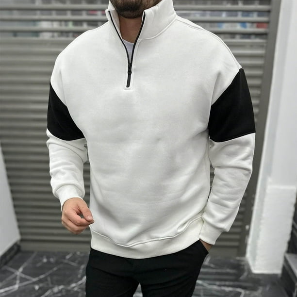 Ceisia Men's Casual Striped Half Button Round Neck Pullover with Pocket Daily Fashion Top Gift