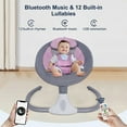 thumbnail image 6 of BEJOLO Electric Baby Swing for Infants, Portable Baby Bouncer with Remote Control,bluetooth Music, Pink, 6 of 9