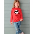 thumbnail image 2 of Bats W Moon Happy Halloween Long Sleeve Toddler - Toddler Long Sleeve Tee, Red, 2 of 4