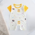 thumbnail image 3 of Luxalzxs Infant Newborn Children Baby Boys Girls Cartoon Romper Short Sleeve Cute Sleepers One-Piece Beach Outfit Summer Clothes 1-12 Months, 3 of 3