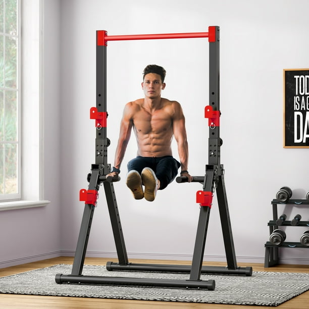 Free Standing Foldable Pull Up Bar, Triangular Power Tower Workout