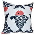 thumbnail image 2 of Simply Daisy 16" x 16" Big Fish Animal Print Pillow, Navy, 2 of 2