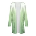 thumbnail image 6 of TKLPEHG Fall Fashion 2025 Women's Casual Lightweight with Pocketes Long Sleeve Open Front Cardigan Gradient Print Tops (Green,M), 6 of 6