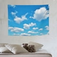 thumbnail image 4 of ONETECH Blue Sky Tapestry Wall Hanging 40x30 Inch White Clouds Tapestry Backdrop Art Wall Decor Blue Sky Ceiling Wall Decorations Clear Sunny Sky Cloud Tapestry for Bedroom Living Room Dorm Decor, 4 of 7