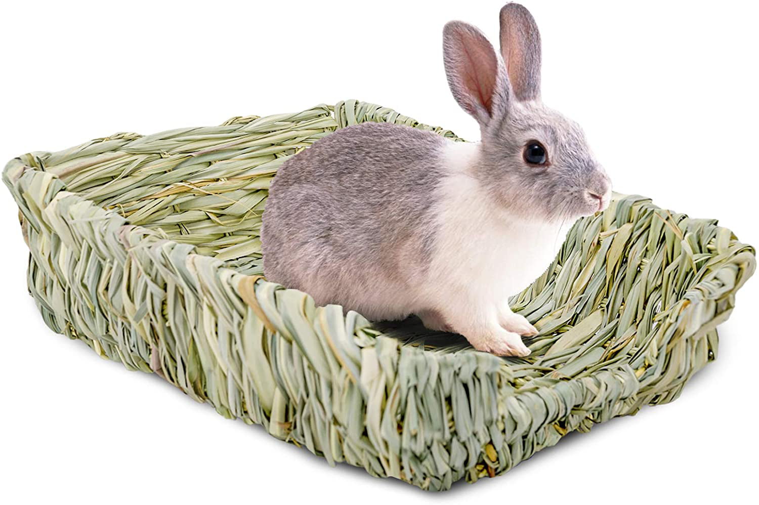 Pet Woven Grass Straw Rabbit Hamster Cage Nest House Chew Toy Hedgehog Bed 