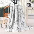 thumbnail image 2 of Black and White Unicorn Blanket,Comfortable Soft Lamb Wool Throw Blanket,All Season,Warm Lightweight Blankets for Sofa Bed Couch Living Room Chair,40"x50", 2 of 4