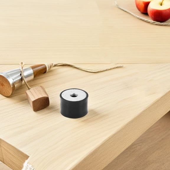 TEHAUX 8Pcs Black Rubber Isolator Pads for Compressor Shock Absorption Home Use