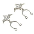 thumbnail image 3 of Pinzas falsas Salvador para joyas del cuerpo con colgantes de cristal No perforantes blanco, 3 of 10