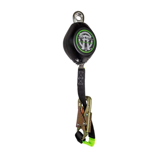 SafeWaze FS-FSP1411-W-TBH Web Retractable Lifeline, Tie-Back Hook, 11'