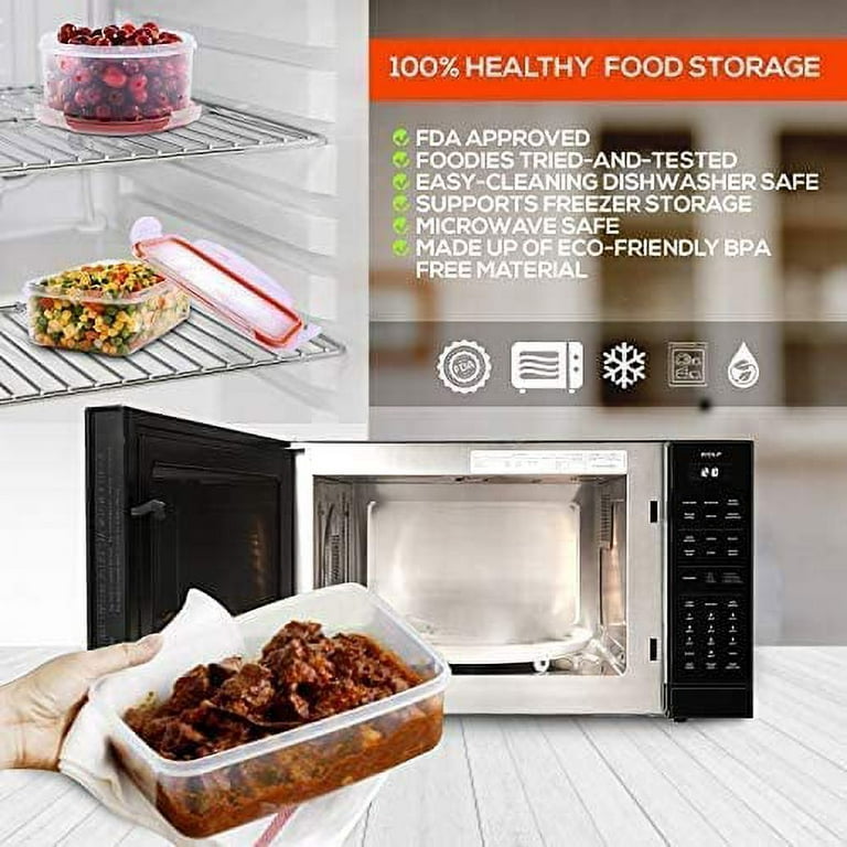 FOOYOO 56 Pcs Large Food Storage Containers Set with Lids (28 Containers &  28 Snap Lids) - Airtight Plastic Containers for Pantry & Kitchen