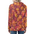 thumbnail image 4 of Eheartsgir Autumn Sweatshirt Maple Leaves Zip Up Hoodie with Pocket Womens Hoodies for Fall Spring Streetwear Long Sleeve Tops for Autumn Winter, 4 of 5