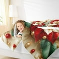 thumbnail image 4 of jejeloiu Christmas Red Floral Bedding Comforter Set,Happy New Year Twin Comforter Sets,Xmas Theme Bedding Set For Teens,Breathable Home Decor Reversible,2pcs, 4 of 8