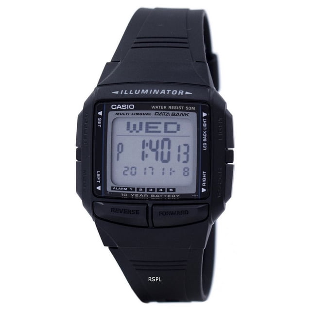 Casio Illuminator Multi-lingual Databank Dual Time Digital DB-36-1AV DB36-1AV Men's Watch