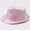 Pink, variant on Unisex Sequin Trilby Fedora Hat Short Brim Classic Manhattan Summer Cap Panama Hat for Dance Party