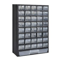 41-Drawer Plastic Storage Cabinet Tool Box Black