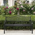 thumbnail image 4 of Costway Patio Garden Bench Steel Frame Adjustable Center Table Outdoor Porch Loveseats, 4 of 10