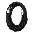 thumbnail image 2 of Barrier Rope Crowd Control Stanchion Queue Twisted Rope with Hooks Black, 2 of 7