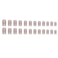 thumbnail image 5 of Fofosbeauty 24pcs Press on Nails, 2024 Artificial Nails Short Coffin Tips Design, Aurora French White, 5 of 7