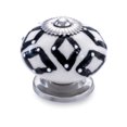 thumbnail image 4 of Mascot Hardware  Diamond  1-3/5 In. (40Mm)  Black & White Cabinet Knob - Pack of 10, 4 of 9