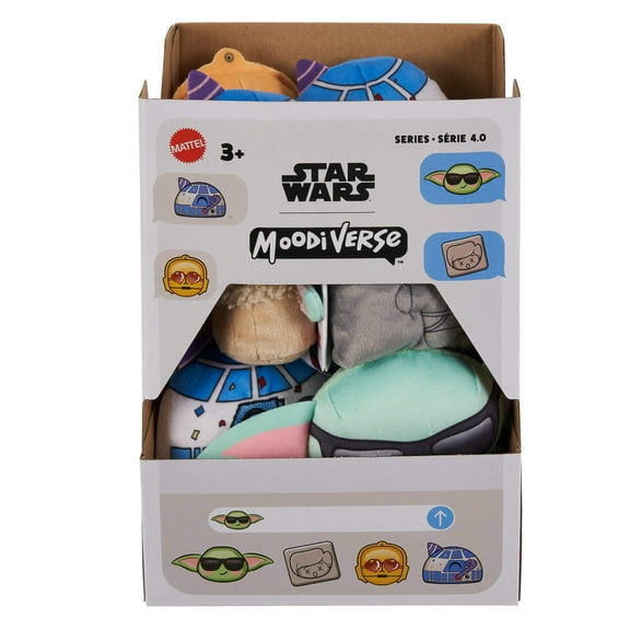 Star Wars Moodiverse Plush Figures with Emotion-Inspired Design, Small Collectible Soft Toys (Styles May Vary)