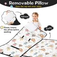 thumbnail image 3 of Princess and Carriage White Pattern Teens Toddler Nap Mat with Pillow, Sleeping Mat Bag for Preschool Daycare 50"x20", 3 of 6