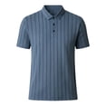thumbnail image 4 of DayScoop Plus Size T-Shirt for Men Solid Color T Shirt Summer Short Sleeve Casual Fashion Style Striped Breathable Mesh Seamless Half Sleeved Oversize Tops, 4 of 6