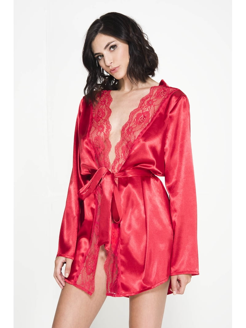 open lace back dress Long Silk Robe For Men Big And Tall Silk Dressing Gown main image 0