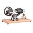thumbnail image 1 of Hot Air Stirling Engine Electricity Generator Motor Model with LED Light Dollar Flywheel Design Science, 1 of 8