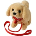 thumbnail image 1 of Cachorro de peluche Golden Retriever, perro electrónico interactivo que camina, ladra, mueve la cola y se estira, animal de compañía para niños pequeños, 1 of 5