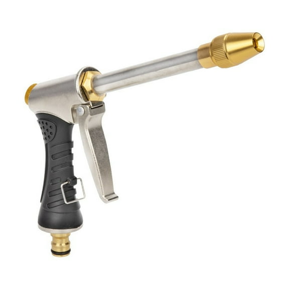 8.98in High Pressure Garden Hose Nozzle Metal Copper Water Sprayer Adjustable Spray Tool for Car Wash Garden Watering Patio Window Pet Cleaning