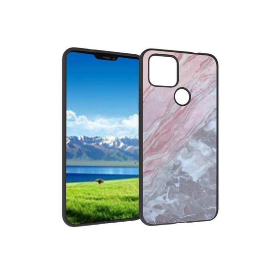 Pink-Marble-286 Phone Case, Degined for Google Pixel 4A 5G Case Men Women, Flexible Silicone Shockproof Case for Google Pixel 4A 5G