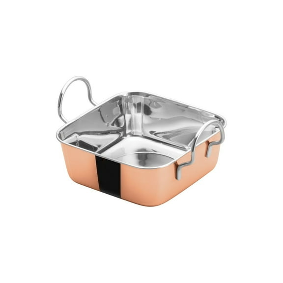 Winco Square Copper Plated Mini Roasting Pan | 5.1875"