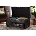 thumbnail image 4 of Baxton Studio Callum Modern Transitional Distressed Dark Brown Faux Leather Upholstered 2-Drawer Storage Trunk Ottoman, 4 of 13