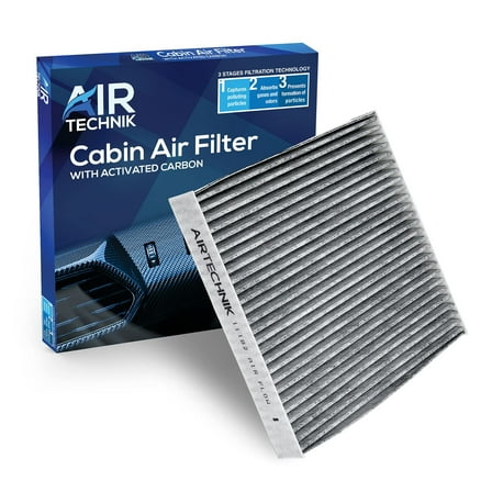 AirTechnik CF11182 Cabin Air Filter w/Activated Carbon  Fits Select 2011-2026 Vehicles Acura Integra MDX, RDX, TLX, Honda Civic, Clarity, CRV, CRZ, Fit, HRV, Insight, Odyssey, Pilot - 80291-T5R-A01