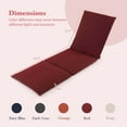thumbnail image 3 of Costway 1 PCS Coussin de Chaise Longue d'Extérieur avec Sangles de Fixation à Crochets et Boucles Patio Rouge, 3 of 3