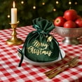 thumbnail image 6 of Velvet Drawstring Bag, Christmas Eve Gift Packaging, Reusable Pouch, Sesolution Closure, Home Storage,Vsgery, 6 of 9
