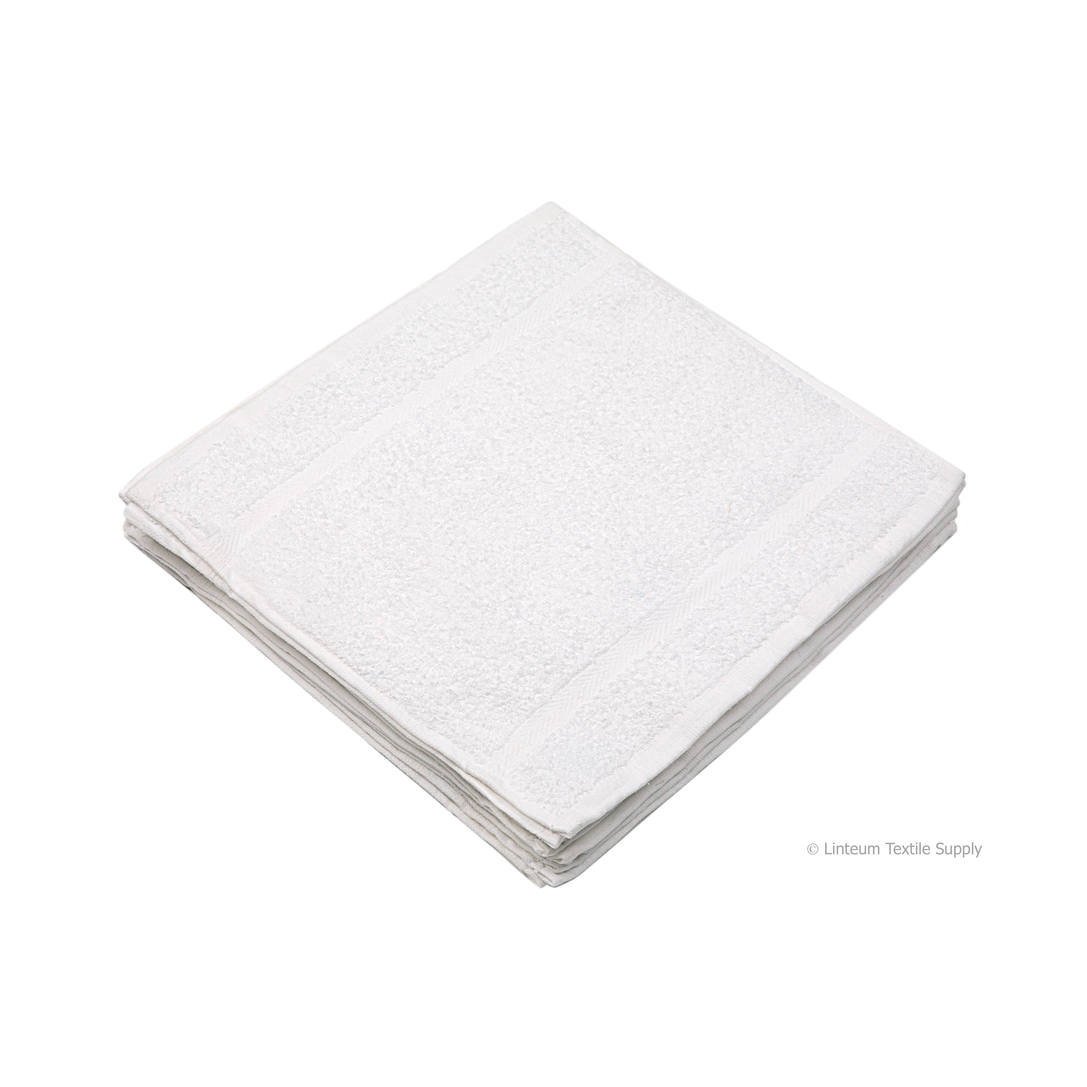 Linteum Textile 12 Pack 12x12 In White Washcloths Face Towels 100