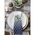 thumbnail image 2 of Navy Blue Ombre Stripe Cloth Napkins Set of 6 Reusable Dinner Napkins, Modern Abstract Gradient Striped Cocktail Napkin Washable Table Napkins for Wedding/Holiday Party/Baby Shower 20"x20", 2 of 7